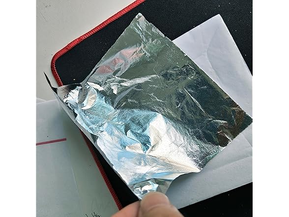 JINRUISI 200 sheets 5.5" X 5.5" Imitation Gold Leaf