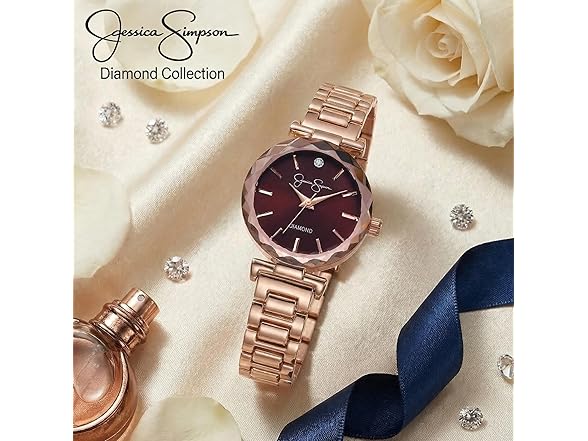 Jessica Simpson Quartz Watch w/ Metal Band