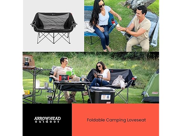 ARROWHEAD OUTDOOR 57" Wide Duo Heated Loveseat