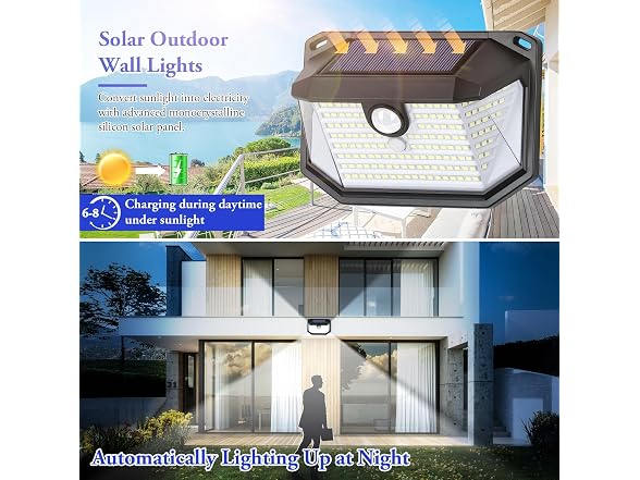 Brightever Motion Sensor Flood Lights 4 Pack