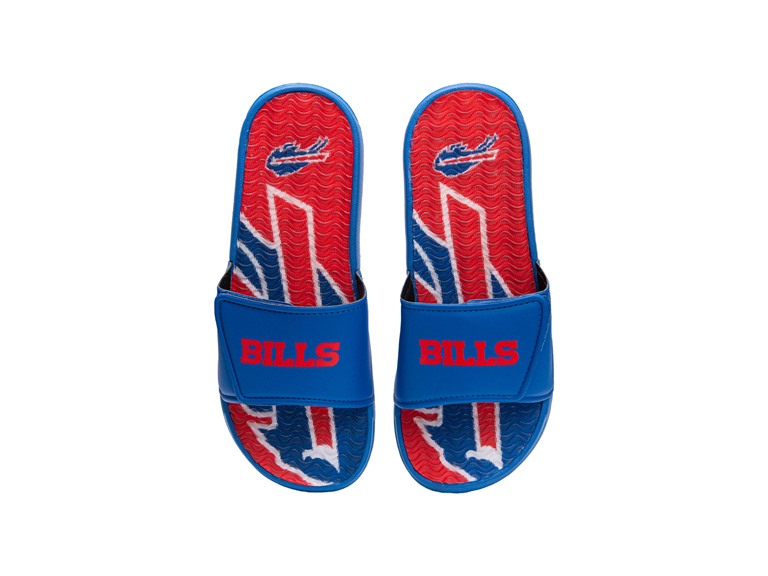 FOCO Buffalo Bills NFL Mens Wordmark Gel Slides