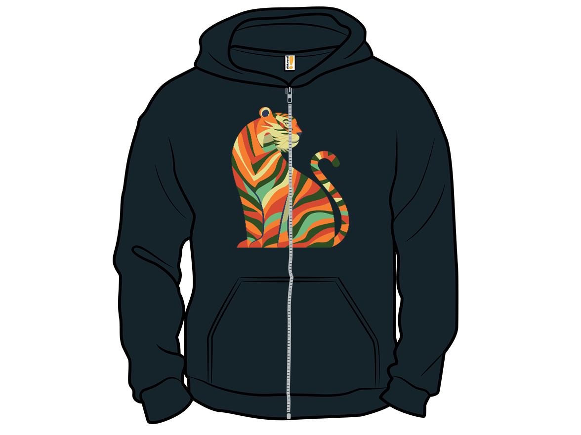 Abstract Tiger Sitting - Gallery 14