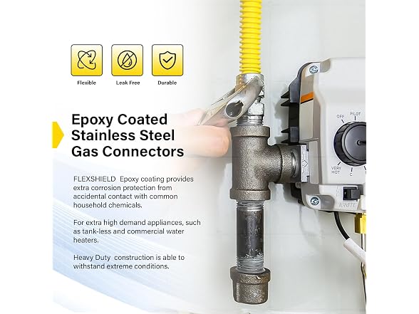 Flextron FTGC-YC14-60 58" Flexible Epoxy Gas Line Connector