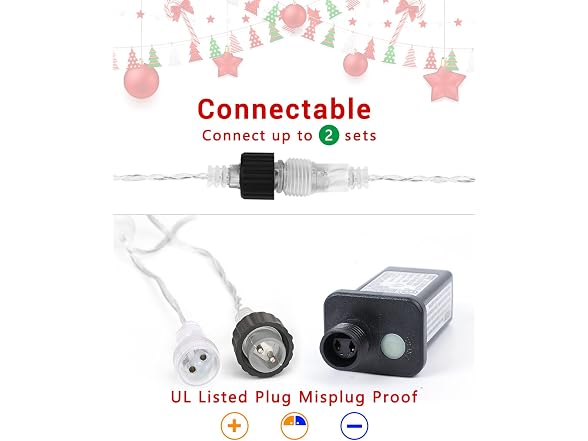 Flacchi Christmas Lights Outdoor 20 Tubes LED