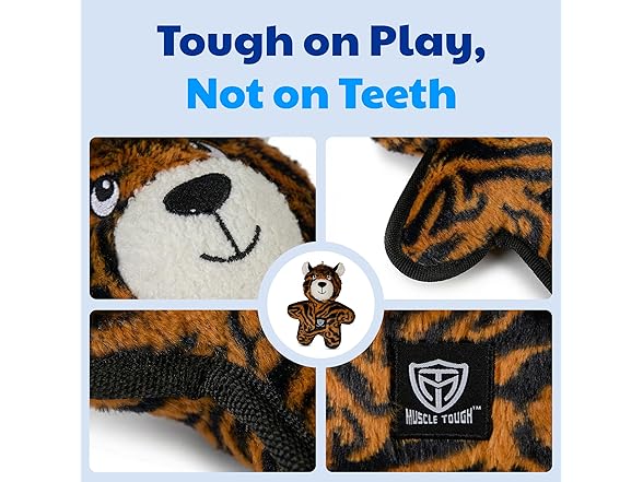 American Kennel Club Plush Dog Toy with Squeaker Tiger