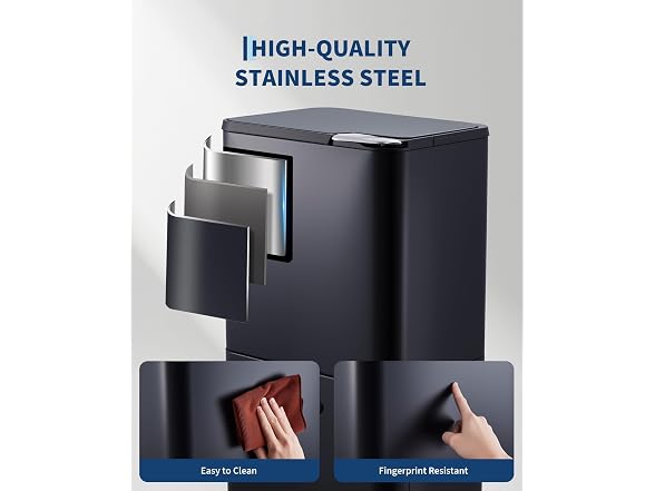 MOVECOM 16 Gal Pull-Out Compost Bin Blac