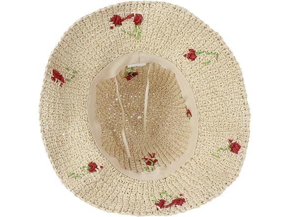 Minache Girls (Medium-Large) Wide Brim Straw Hat