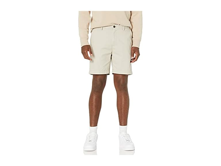 Amazon Essentials Men's Slim-Fit 7" Chino Short, Stone, 42