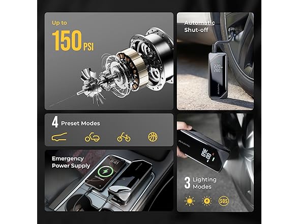 FLEXTAILGEAR Portable Tire Inflator