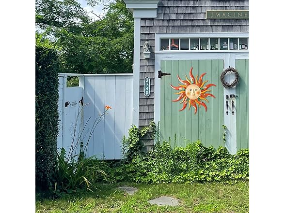 Large Metal Sun Wall Art Decor