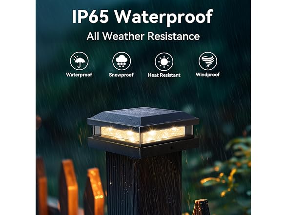 Brightever 8-Pack 4x4 Solar Post Cap - Gallery 5