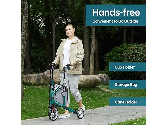 ELENKER BC2170626010041 YF-9006A 3 Wheel Walkers, Gree (Open Box)