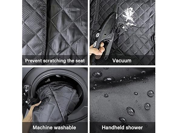 JLSDT Dog Car Seat Cover for Back Seat