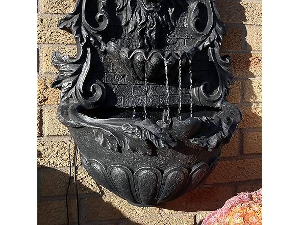 Sunnydaze Stoic Courage Wall Water Fountain