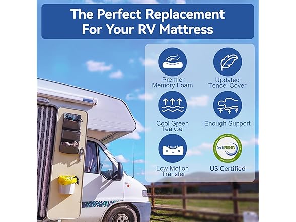 Vipbear Vipbear Short Queen RV Mattresses 10 Inc