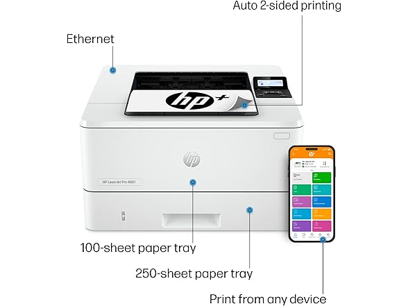 HP LaserJet Pro 4001dne Black & White Printer
