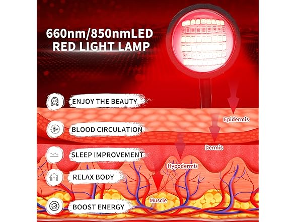 WTINTELL Red Light Therapy Lamp