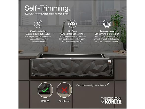 Kohler Cairn 34" Farmhouse Sink, White