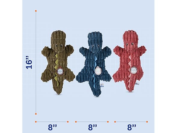 American Kennel Club Extra Crinkle Corduroy Dino