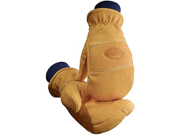 Caiman Chopper Mitt - Pig Grain, Knit Wrist, Heatrac Insulated - Gallery 5