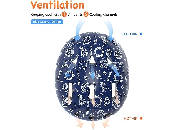 Galaxy Blue Kids/Toddler Bike Helmet