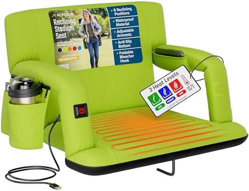 Recl H Stadium Seat w Armrests - Lm