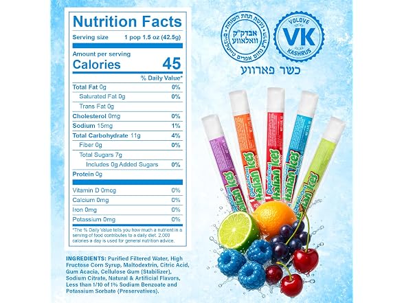 Clear | Italian Ice Freeze Pops 36 Count
