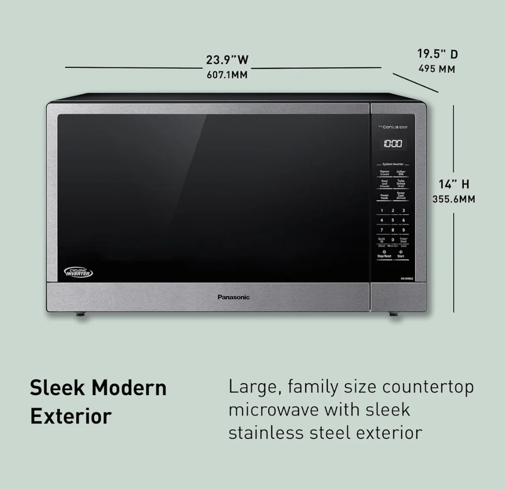 Panasonic NN-SN98JS 2.2 cu ft 2.2 cu. ft. Countertop Microwave - Gallery 4