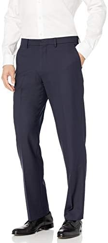 Amazon Essentials Men's Classic-Fit Wrinkle-Resistant Stretch Dress Pants, Navy, 34W x 28L
