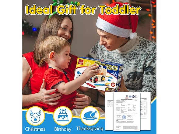 Lehoo Castle Wooden Toddler Tool Bench