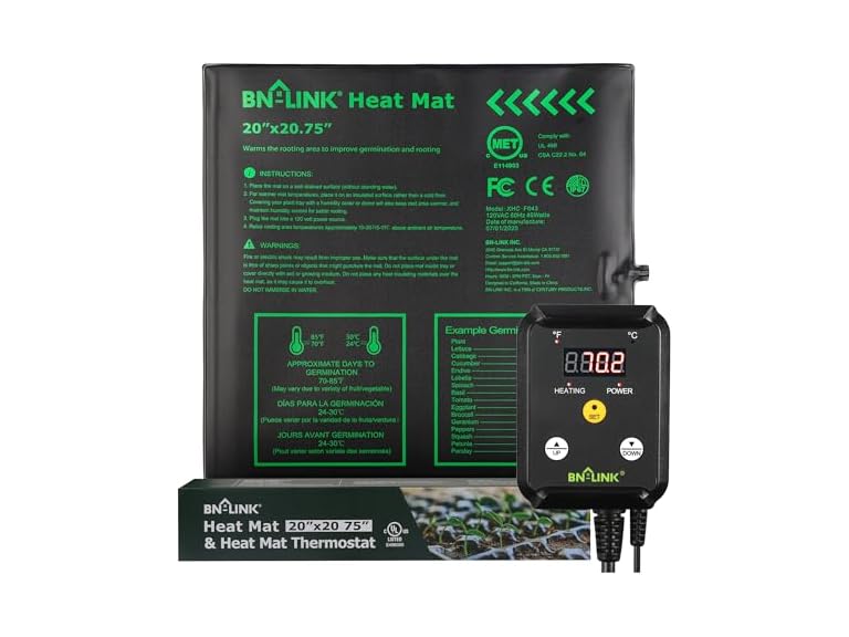 BN-LINK Seedling Heating Pad 20" x 20.75" with Digital Thermostat Controller