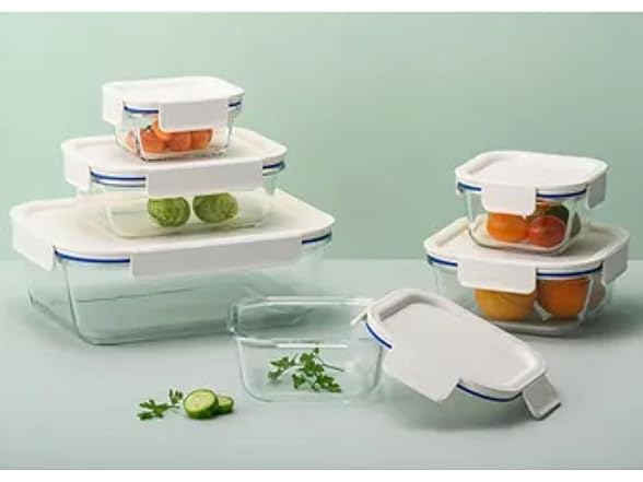 LocknLock Borosilicate Glass Food Storage Set