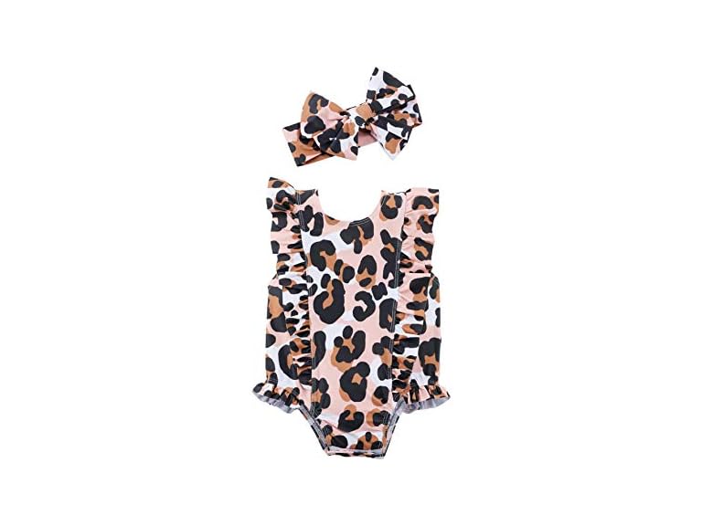 Mud Pie Girls Pink Swimsuit (6-9M)