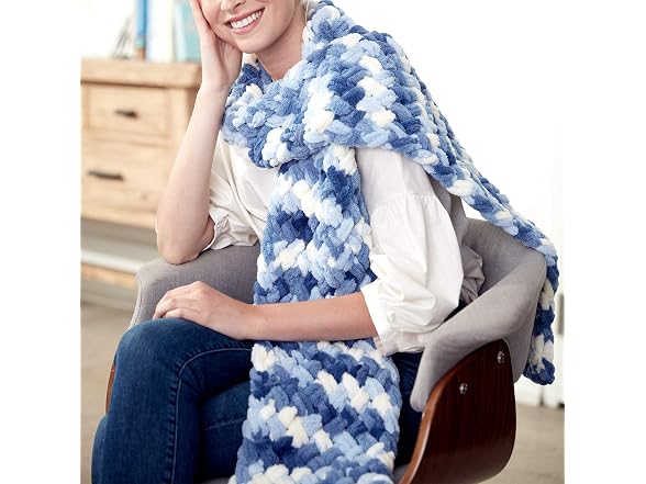 Bernat Alize Blanket-EZ Yarn, Denim Blues