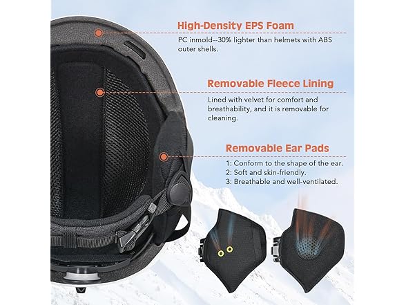 White Ski Helmet with Ski Goggles