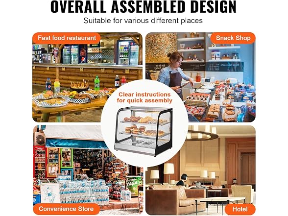 2-Tier Commercial Food Warmer Display, 850W Food