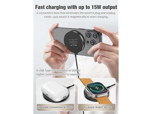 kojyocyo Magnetic Wireless Charging Pad