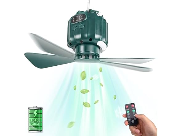 DUKUSEEK Portable Ceiling Fan