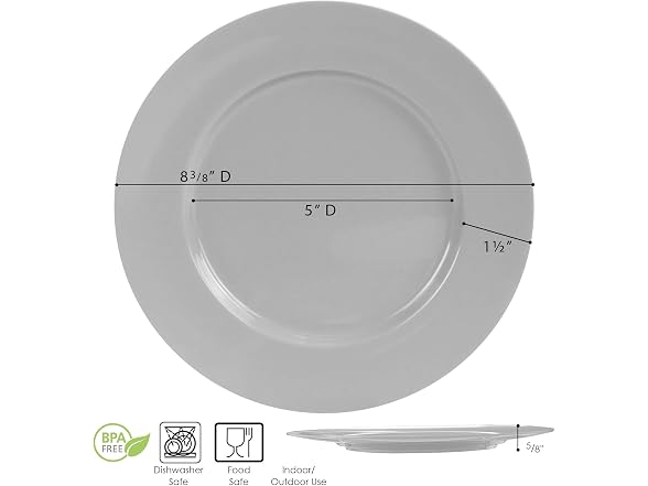 Calypso Basics Melamine Salad Plates Set of 6