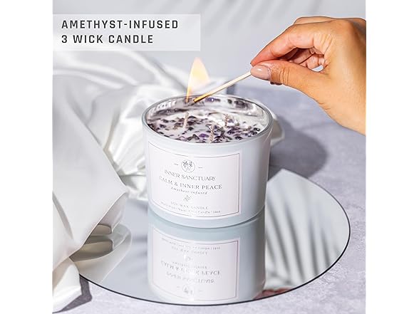 Inner Sanctuary  Healing Crystal Candle 