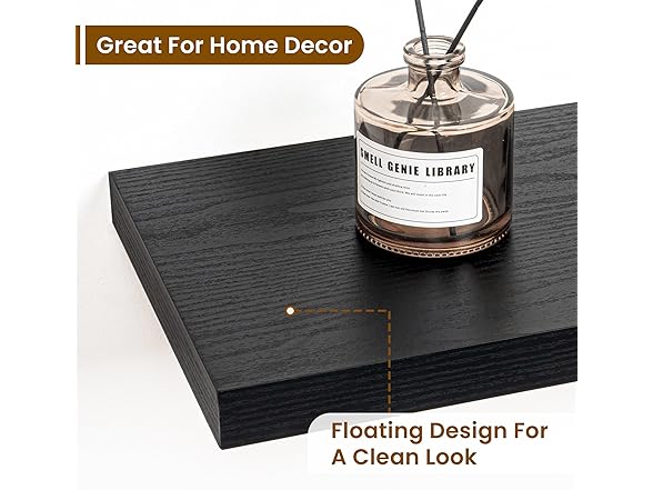 2 Pack Floating Shelves, Black