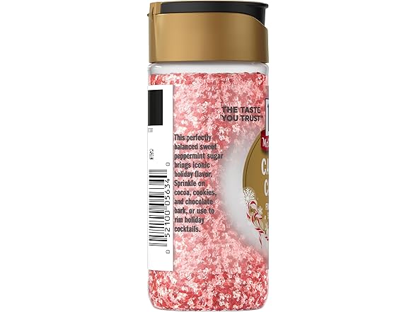 McCormick Finishing Sugar, Candy Cane, Limited Edition