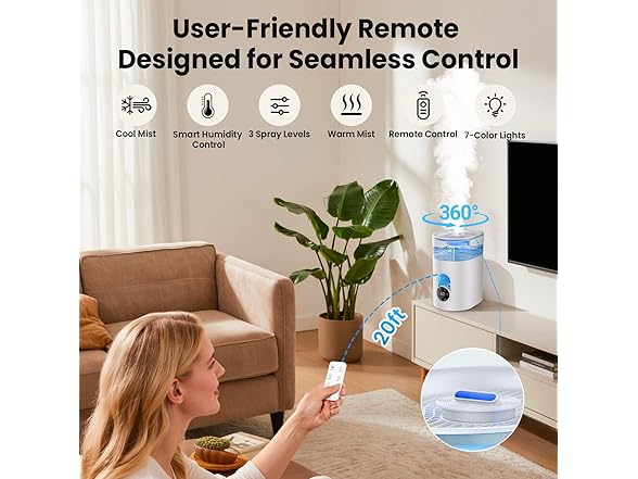 GloryAir Cool & Warm Mist Humidifier