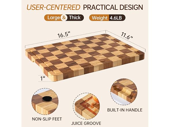 Cutting Boards for Kitchen, Bamboo