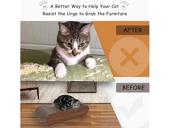 Cat Scratcher, Cardboard Lounge Bed, Bone Shaped