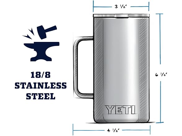 YETI Rambler 24oz Mug, White