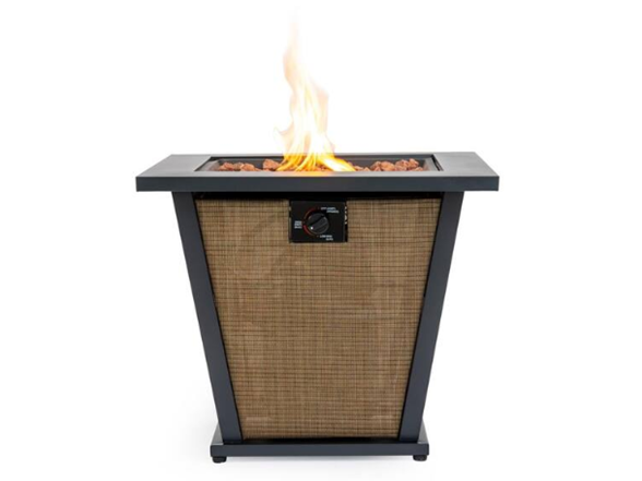 28" Sq 50k BTU Metal Fire Table for Patio