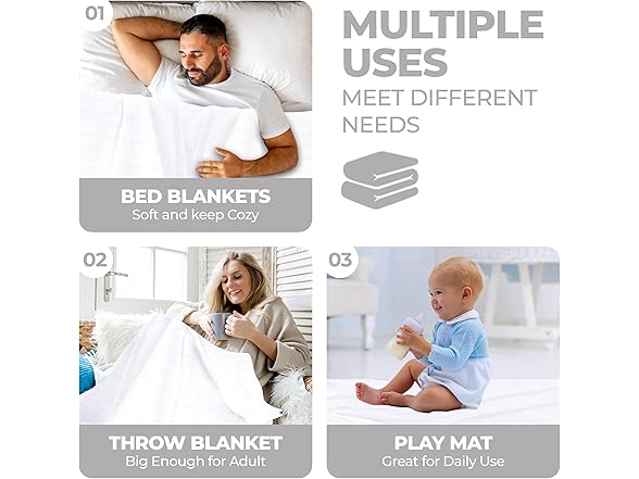Superior Clara Cotton Blanket White