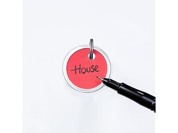 Avery Metal Rim Key Tags with String