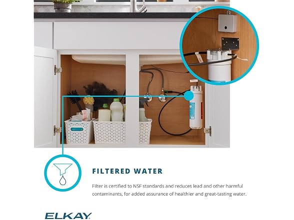 Elkay Crosstown SS 31" Sink Kit w Filtered Faucet